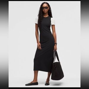 NWT Lululemon All Aligned Ribbed Midi Dress / BLACK